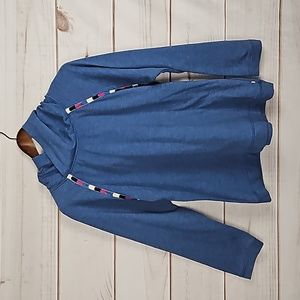 Lucky Brand Blue Embroidered Hoodie Sweatshirt - Size XL